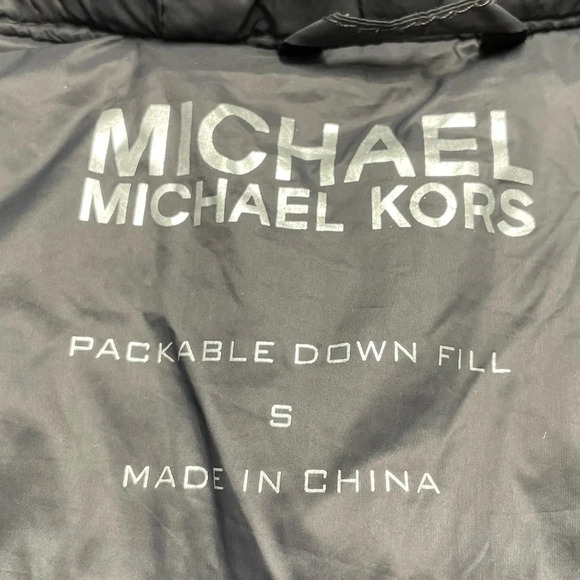 Michael Michael Kors Packable Down Fill Long Jacket Parka Gray Small - Picture 2 of 11